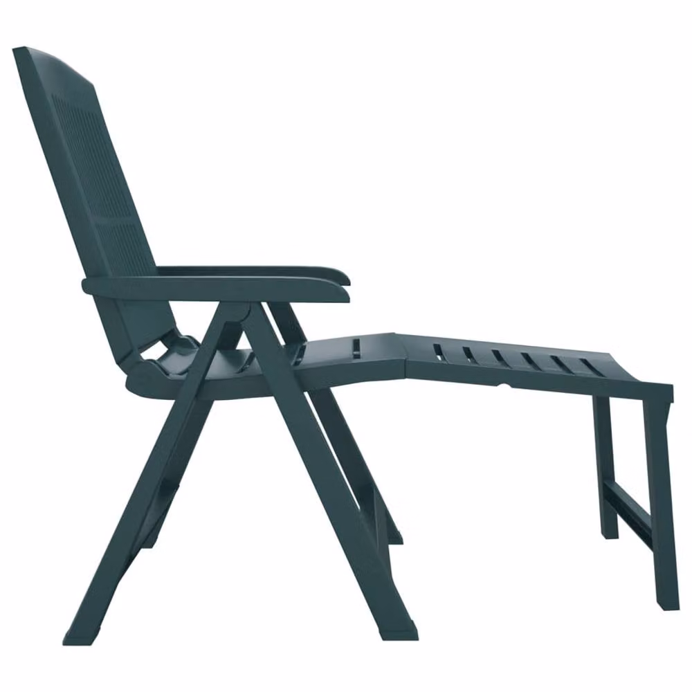 Berkfield Home Green Plastic Sun Lounger for Garden and Terrace – 3