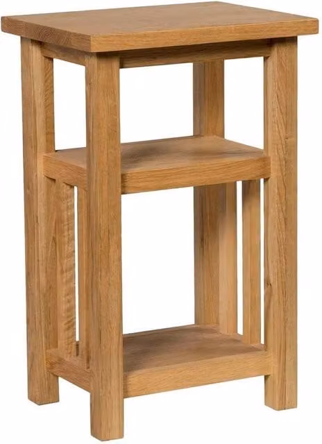 FORGEVIO Small Wooden Oak Magazine Storage Rack and Coffee Side Table in Light Oak – 1