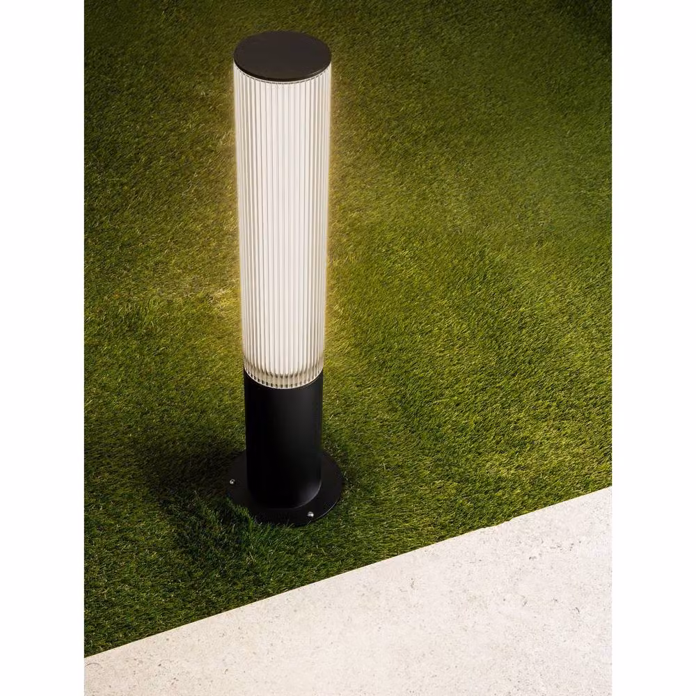 Netlighting Iman Outdoor LED Bollard, Black, 18W, 2054lm, IP65, 3000K Warm White – 3