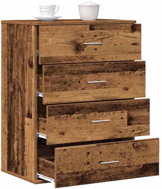 Berkfield Home Rustic Brown Engineered Wood Sideboard with Drawer and Storage – 1