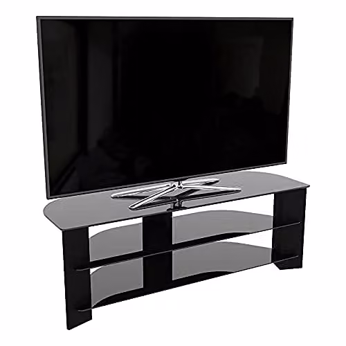 AVF Varano Corner TV Stand in Black Glass, 130 cm Wide – 2