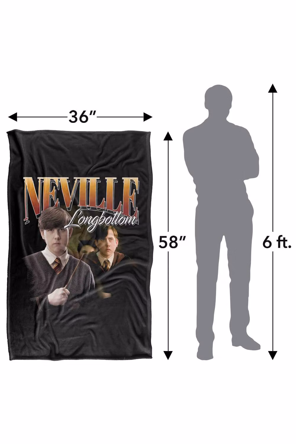 LOGOVISION Harry Potter Neville Longbottom Homage Super Soft Fleece Throw Blanket, Multicolour, W: 127.0 cm, D: 152.4 cm – 8