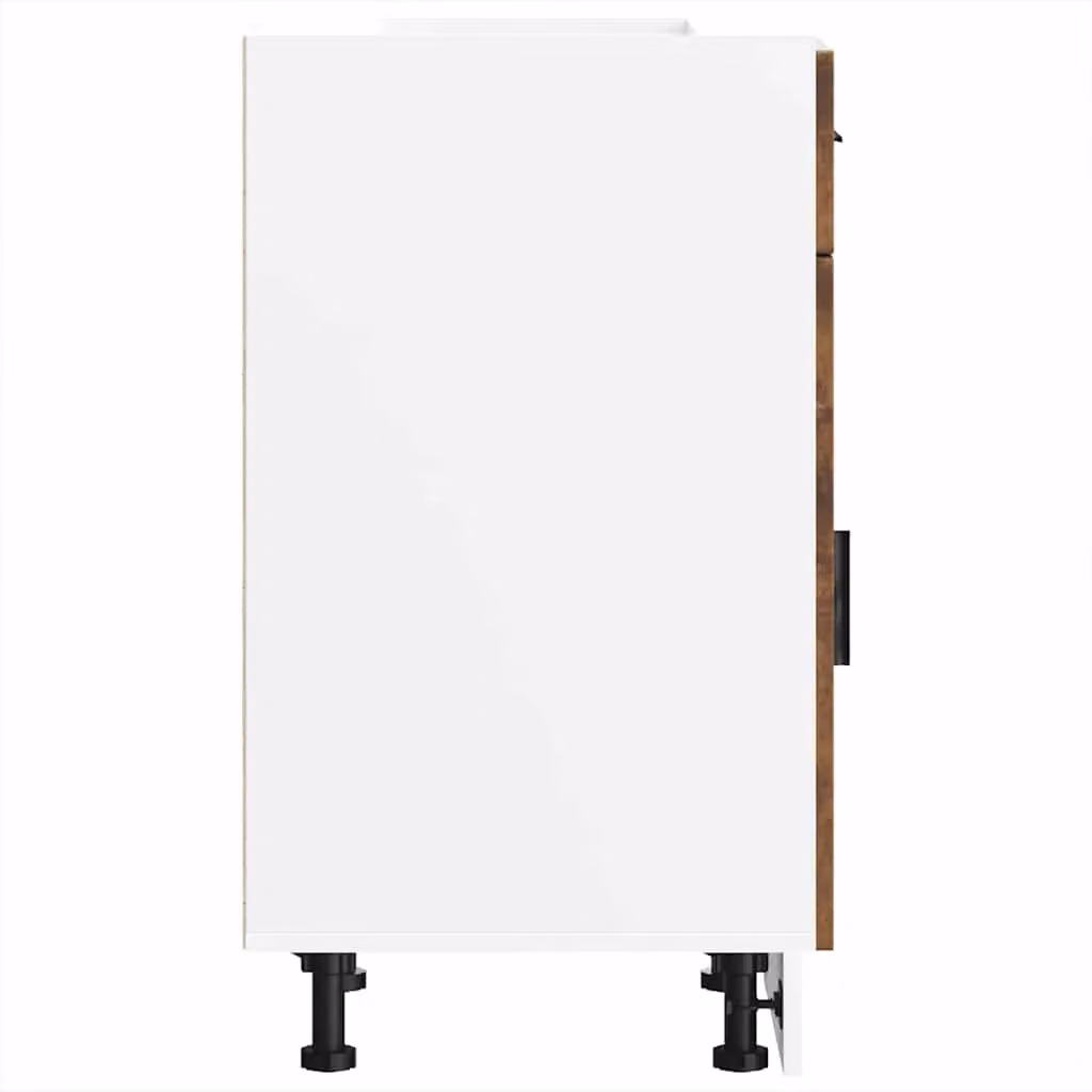Berkfield Home Porto Smoked Oak Kitchen Base Cabinet in Brown – 2