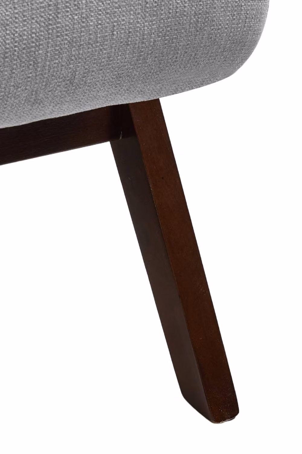 Living and Home Mid-Century Modern Upholstered Armchair with Rubberwood Legs in Grey – 5