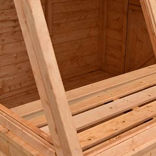 Shires Iceni 8x6 Potting Shed in Brown with Pre Hung Doors and Opening Glass Side Window – 4