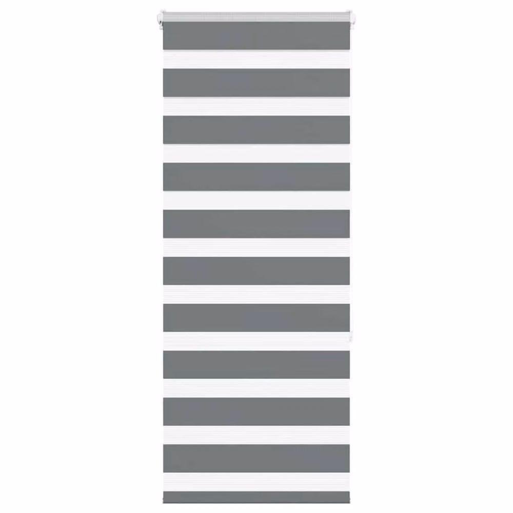 Berkfield Home Elegant Zebra Blind in Dark Grey, W: 55 cm, H: 150 cm – 2