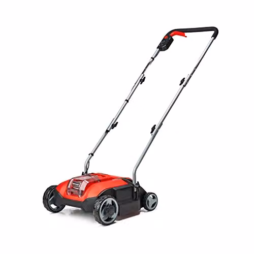 Einhell Power X-Change Cordless Lawn Scarifier 18V with Brushless Motor, Red and Black, 28cm Raking Width – 1