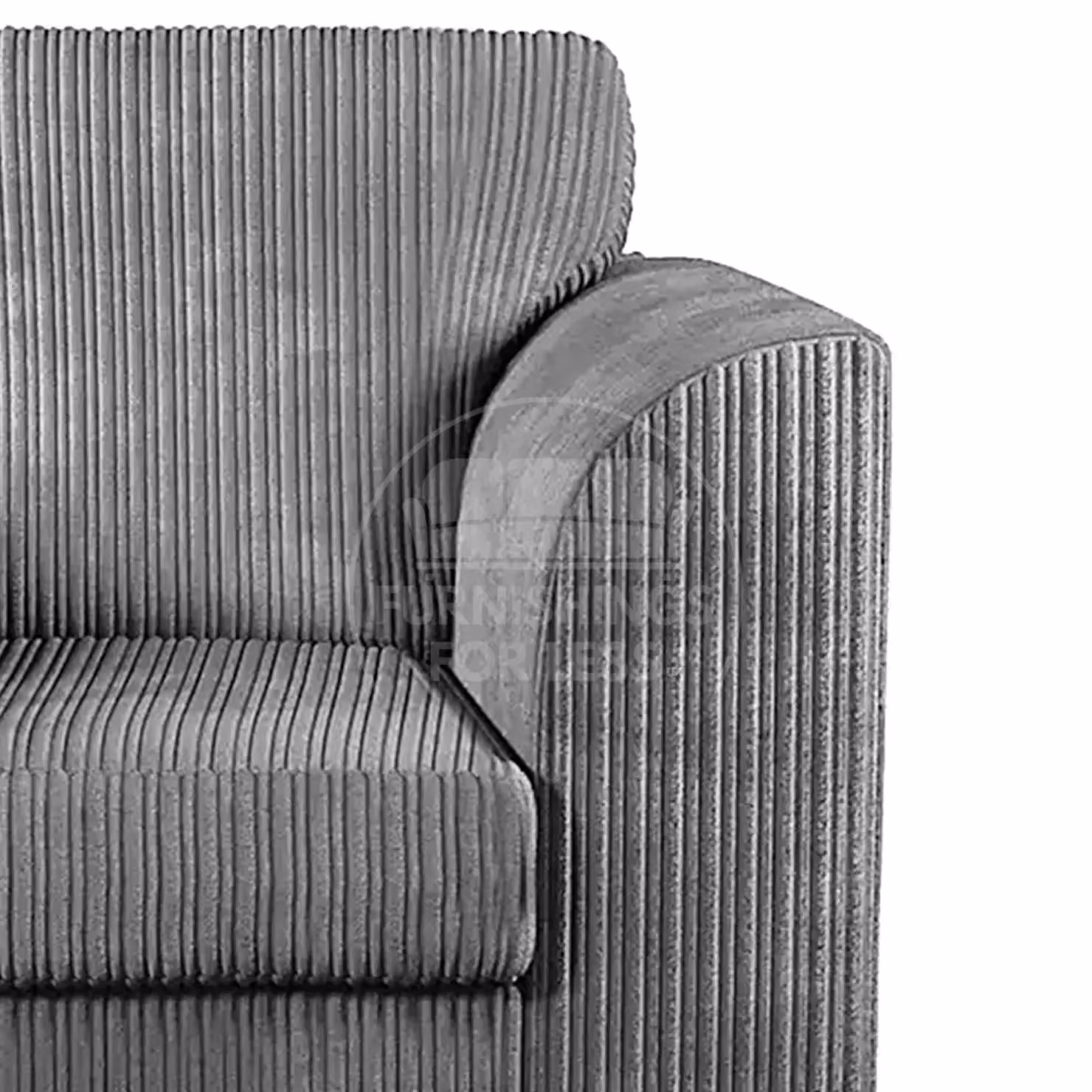 Furnishings For Less UK Ferguson 5 Seater L-Shaped Corner Sofa in Grey Jumbo Cord Fabric – 2