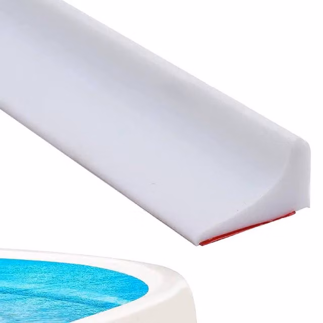 NESTLUNE Self-Adhesive Silicone Bathroom Water Stopper in White