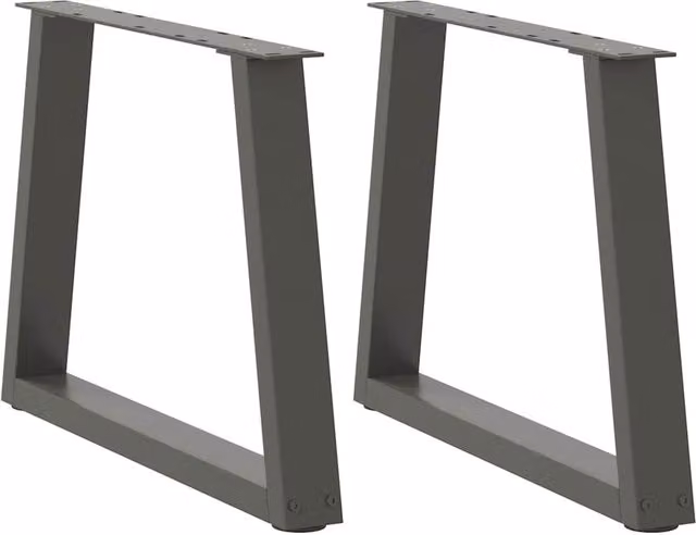 Berkfield Home V-Shape Dining Table Legs, 2 Piece Steel Set in Anthracite and Black, H: 70 cm, W: 42-43.3 cm – 1