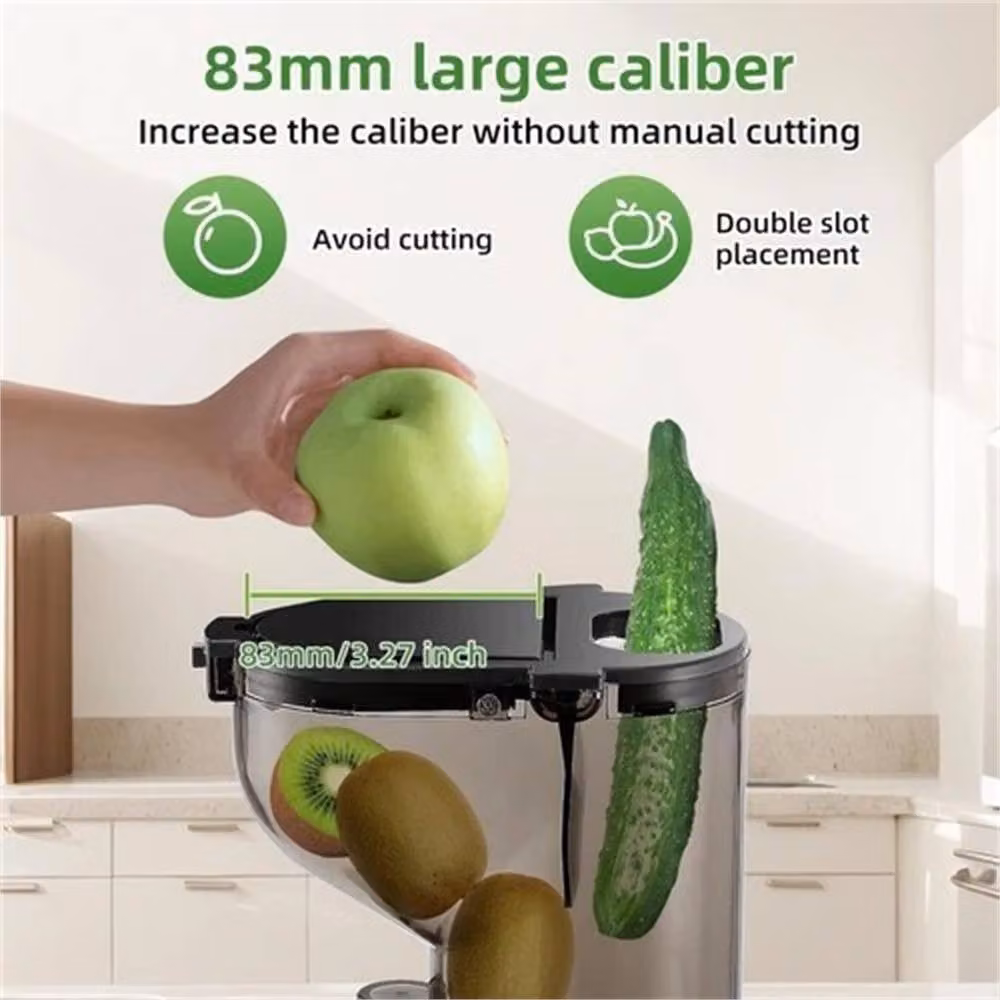 Nordara Black Slow Masticating Electric Juicer Machine with Dishwasher Safe Parts – 3