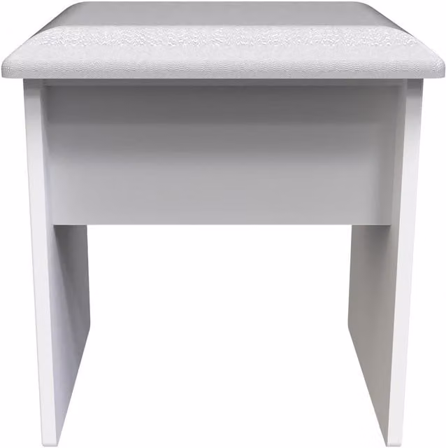 Ready Assembled 2 U Harrow Stool in White Synthetic Leather