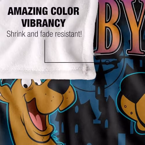 LOGOVISION Scooby Doo Bootleg Silky Touch Super Soft Fleece Throw Blanket, Multicolour, W: 127.0 cm, H: 152.4 cm – 3