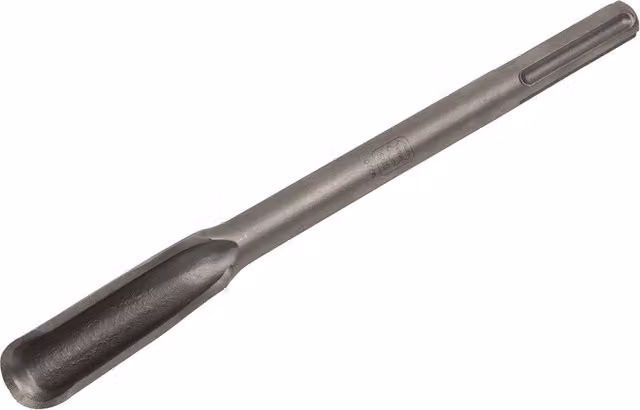 Loops Hollow Gouge Breaker Chisel in Silver Steel with SDS Max Shank, Width: 18 mm, Length: 450 mm