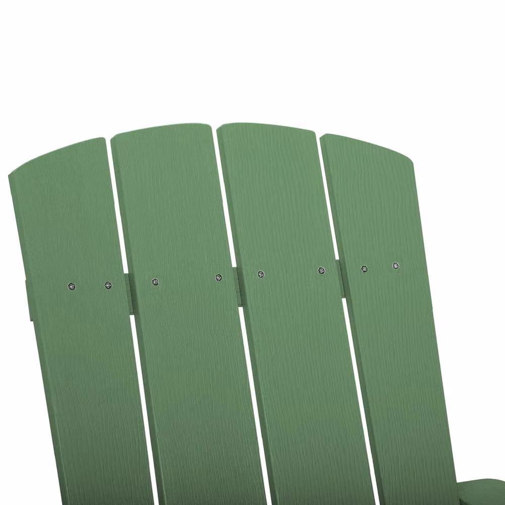 Wyld and Coco Evergreen Outdoor Lounge Chair with Integrated Footstool in Matt Green – 4