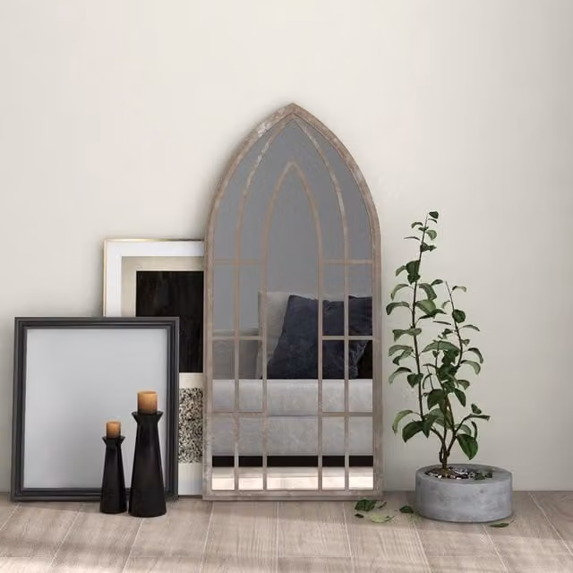 Berkfield Home Sand Rectangular Wall Mirror in Beige, W/H: 100 x 45 cm – 1