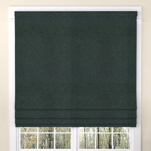 ANTE DECOR Aurora Made To Measure Blackout Roman Blind in Jungle Green