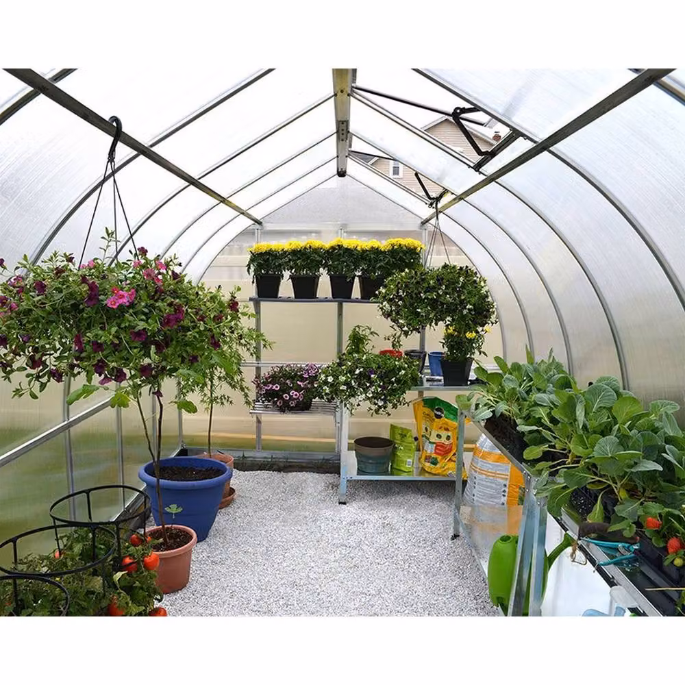 Palram Canopia Bella Greenhouse Kit in Silver, W244 x D603.9 x H219 cm – 5