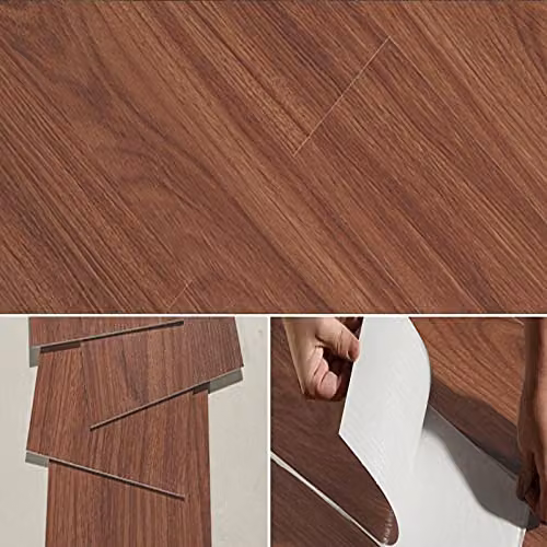 Gr8 Home Self Adhesive Wood Look PVC Vinyl Floor Planks, Brown, 5.02 m² – 1