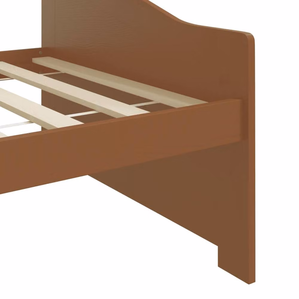 Berkfield Home Sturdy 3-Seater Day Bed in Brown Solid Pinewood, W/D/H: 200 x 90 x 66 cm – 4