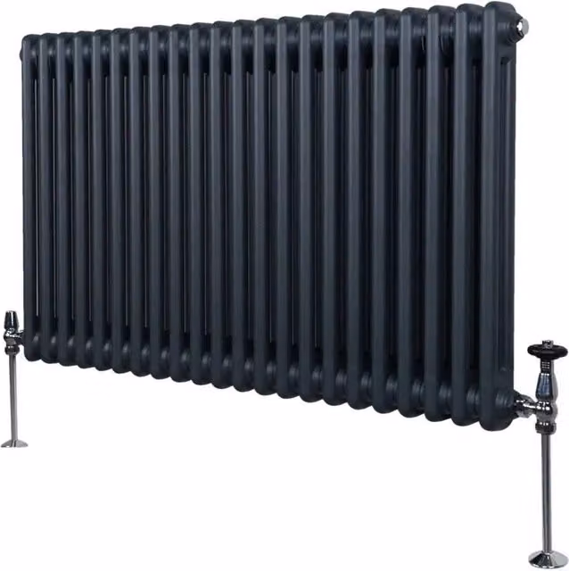 Monstershop Traditional 2 Column Steel Radiator in Anthracite Grey, W/H: 60.0 x 101.0 cm – 1