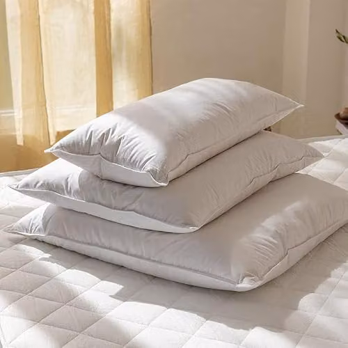 Surrey Down White Duck Feather and Down Medium Firmness Pillow, 2 Pack
