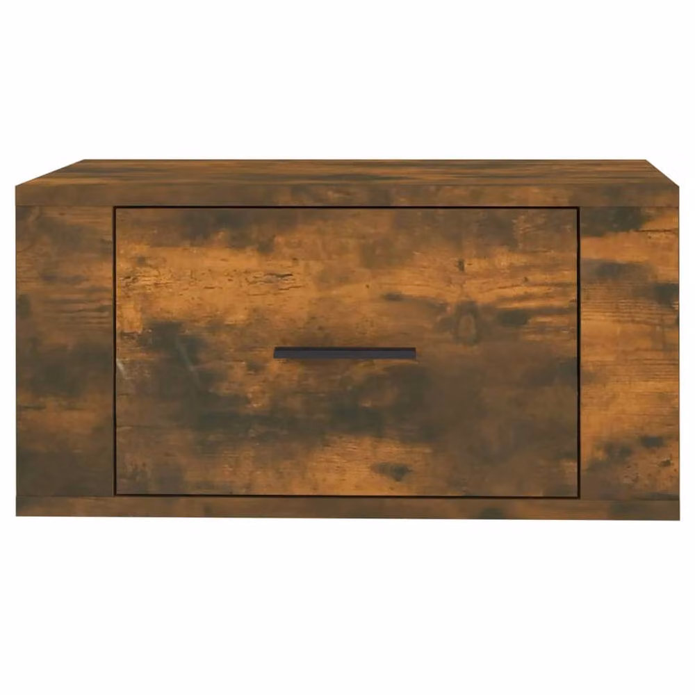 Berkfield Home Wall-mounted Bedside Cabinet in Smoked Oak Brown, W: 50 cm, D: 36 cm, H: 25 cm – 4