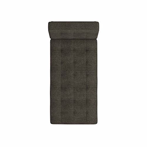 DHP Adalynn Chaise Lounger in Grey Linen, W: 73 cm, D: 163 cm, H: 80 cm – 9