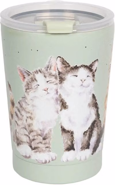 Wrendale Designs Multicolour Cats Stainless Steel Coffee Cup 320ml – 1