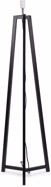 ValueLights Lottie Modern Wooden Free Standing Tripod Floor Lamp Base in Black and Grey