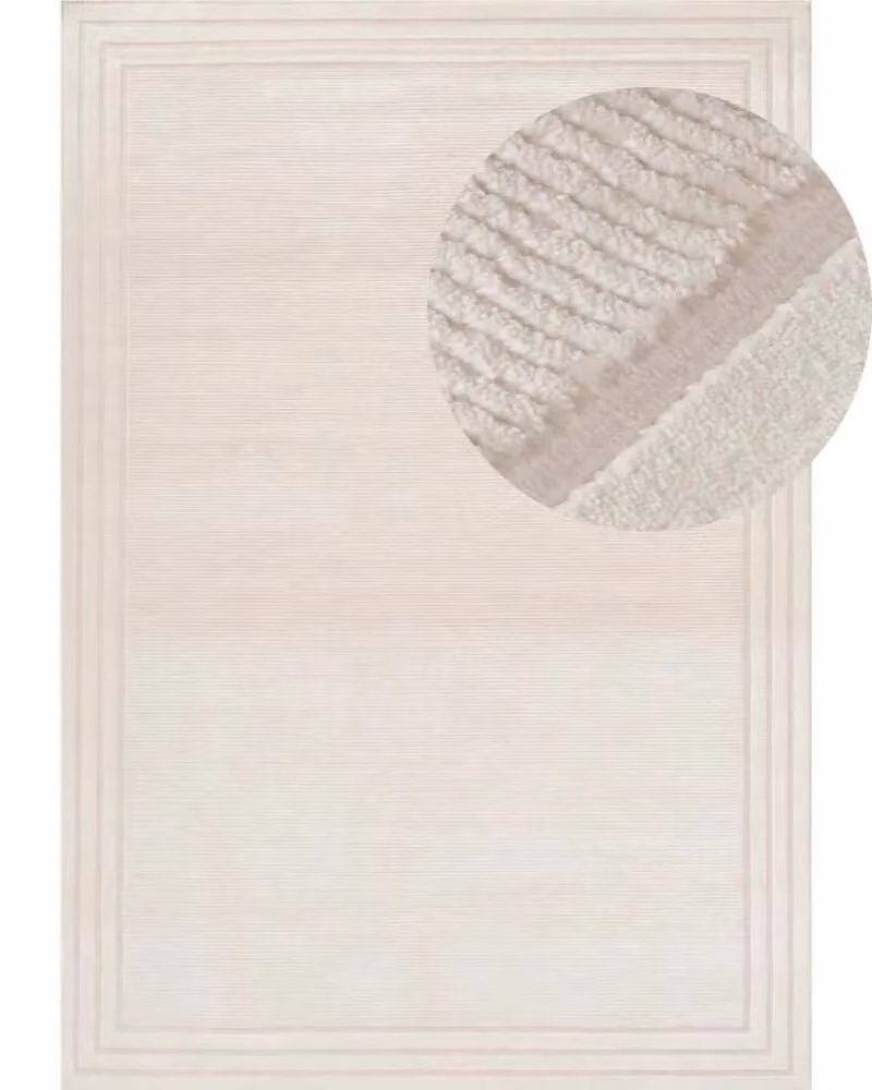 THE RUGS Carmel Bordered Area Rug Runner in Beige, W: 80 cm, L: 300 cm – 2