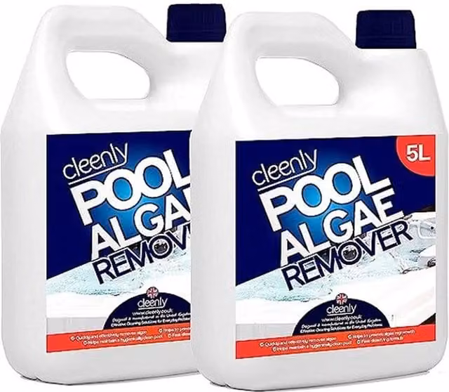 Cleenly Pool Algae Remover and Preventative Liquid, White, 10 kg