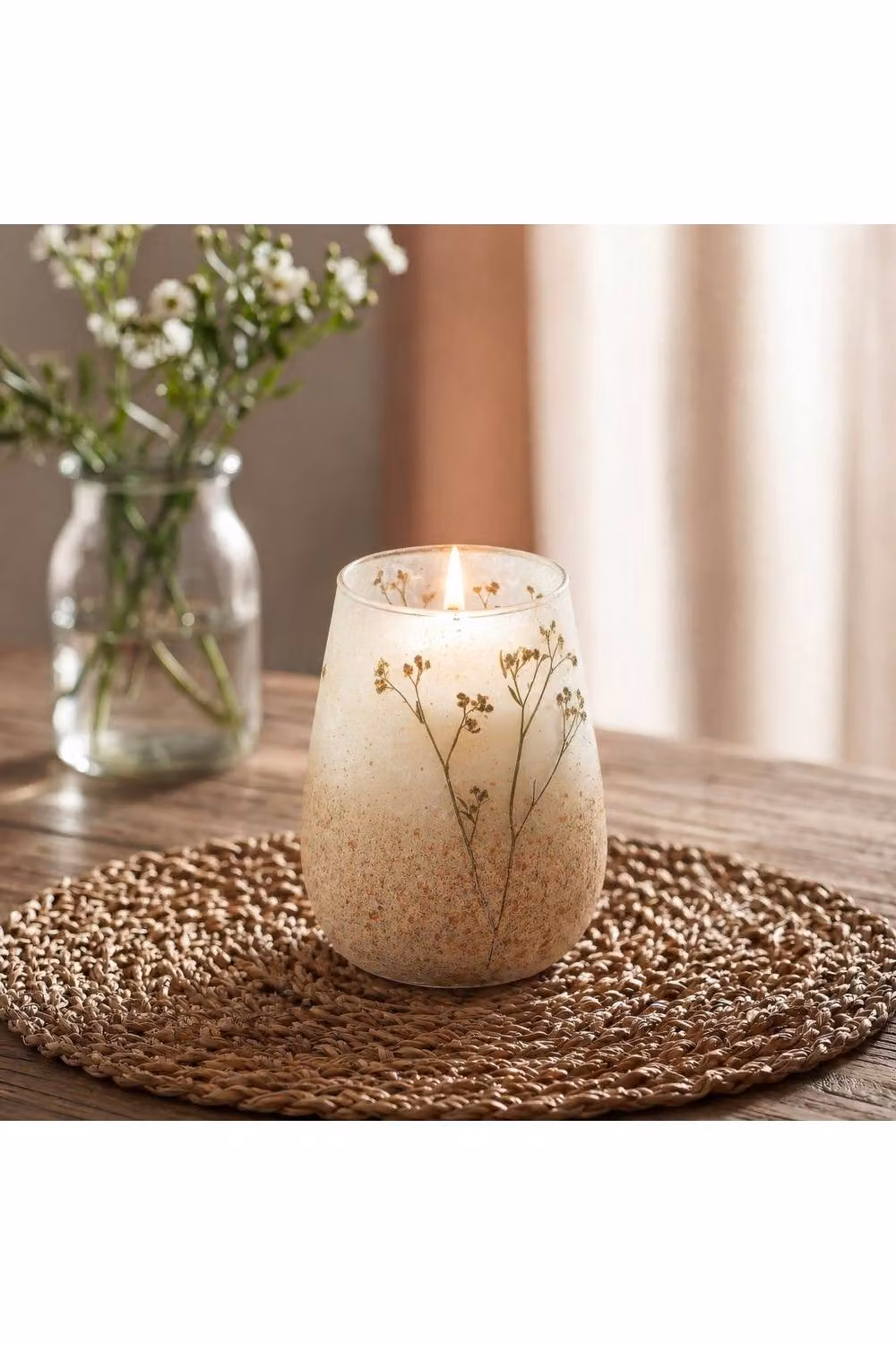 KDMD Wildlight Woods Tall Glass Jar Candle in Brown with 150 Hour Burn Time – 3