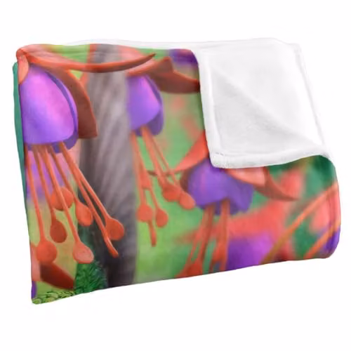 JQ Licensing Royce Mcclure Hummingbirds and Flowers Silky Touch Super Soft Floral Throw Blanket, Multicolour, W: 91 cm, D: 147 cm – 3