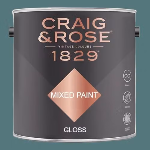 Craig & Rose 1829 Gloss Paint in French Turquoise, 2.5l