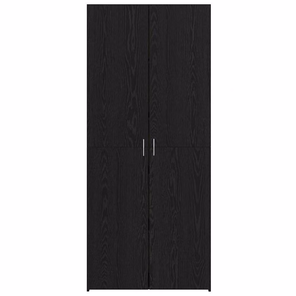 Berkfield Home Modern Black Oak Highboard with Hinged Doors, W/D/H: 40 x 42.5 x 185 cm – 4