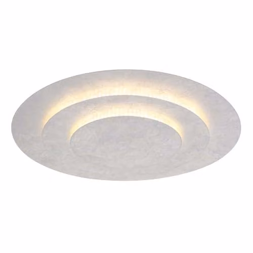 Globo Lighting Modern Round LED Ceiling Light in Silver, 40 W, 2400 lm, Warm White, D 49 x H 7.5 cm