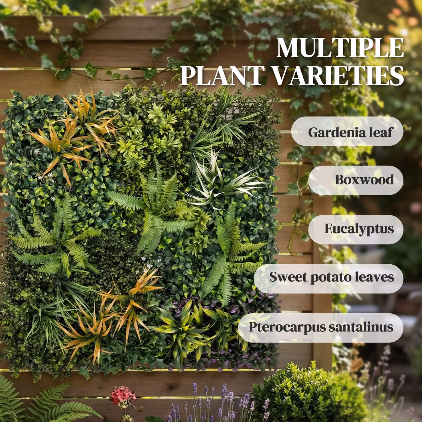 Outsunny Artificial Grass Wall Panels in Green, W x H: 100 x 100 cm – 4