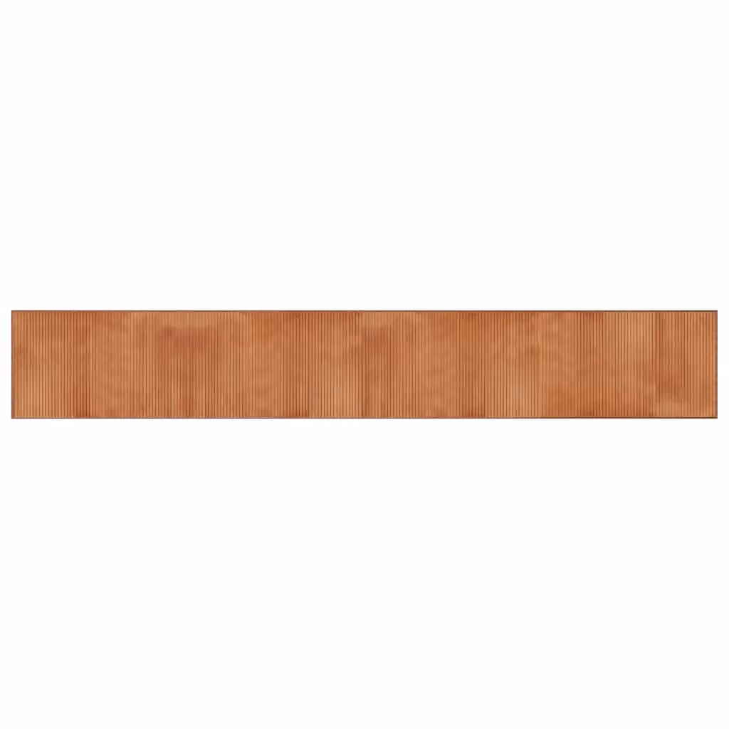 Berkfield Home Rectangular Bamboo Rug in Brown, W/D/H: 60 x 400 cm – 2