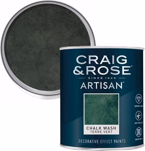 Craig and Rose Artisan Decorative Effect Paint in Terre Vert, 0.75 l