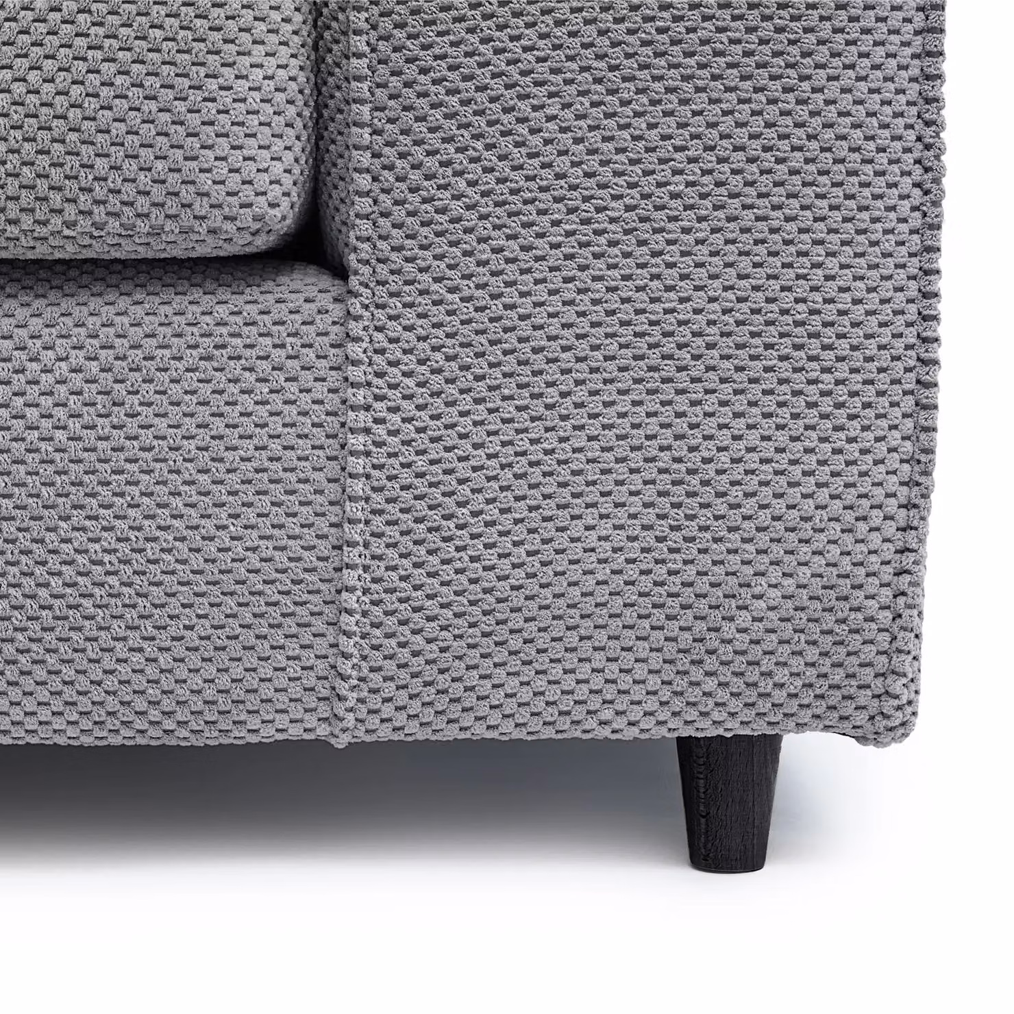 Abakus Direct Jumbo Grid 3 Seater Fabric Sofa with Scatter Cushions in Grey, Beige or Green – 3