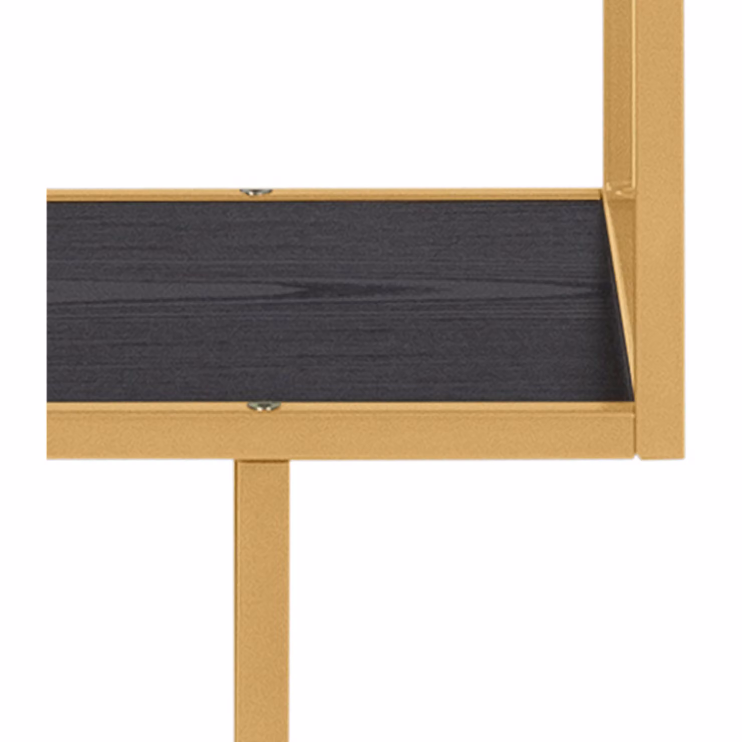 Furniture To Go Seaford Tall Modern Metal Bookcase with 5 Black Shelves in Black and Gold – 2