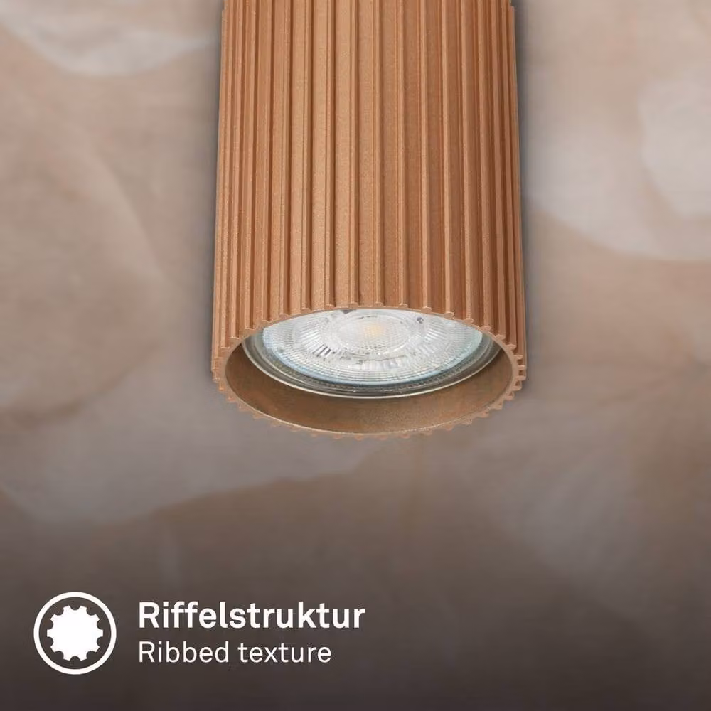 Briloner Adjustable Metal Wall Light Spotlight in Coffee Grey and Copper, GU10, W/D/H: 13 x 8 x 9 cm – 1