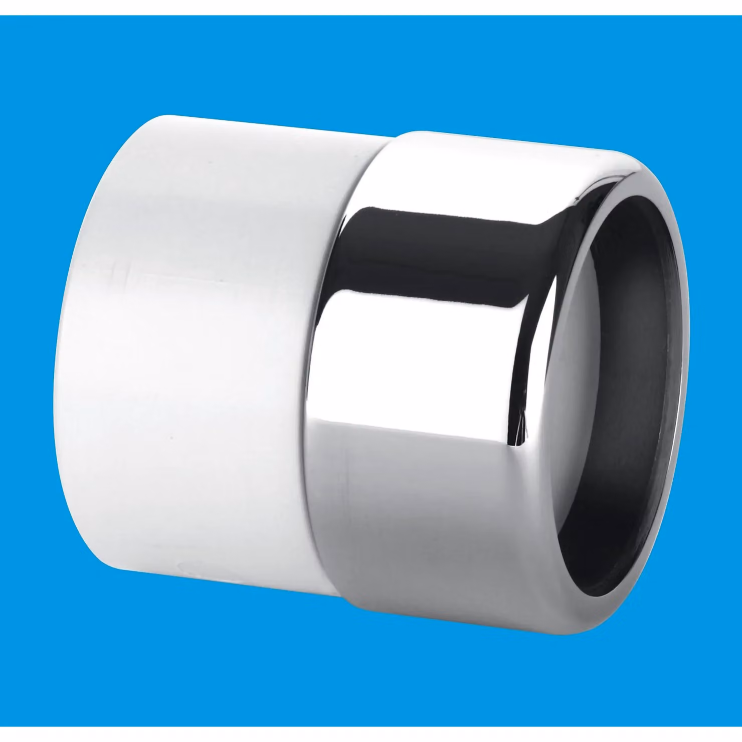 McAlpine Chrome Plated Brass Compression Straight Coupling 1.25 inch White – 2