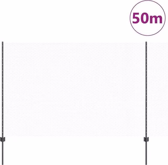 Berkfield Home Durable Steel U-Channel Fence Posts, Grey, 22 Pieces, Height: 150 cm – 1