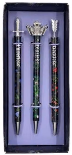 Insight Editions Lauren Roberts Powerless Trilogy Multicolour Novelty Pen Set of 3