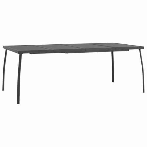 vidaXL Modern Anthracite Garden Table with Steel Mesh, W/D/H: 200 x 100 x 72 cm – 1