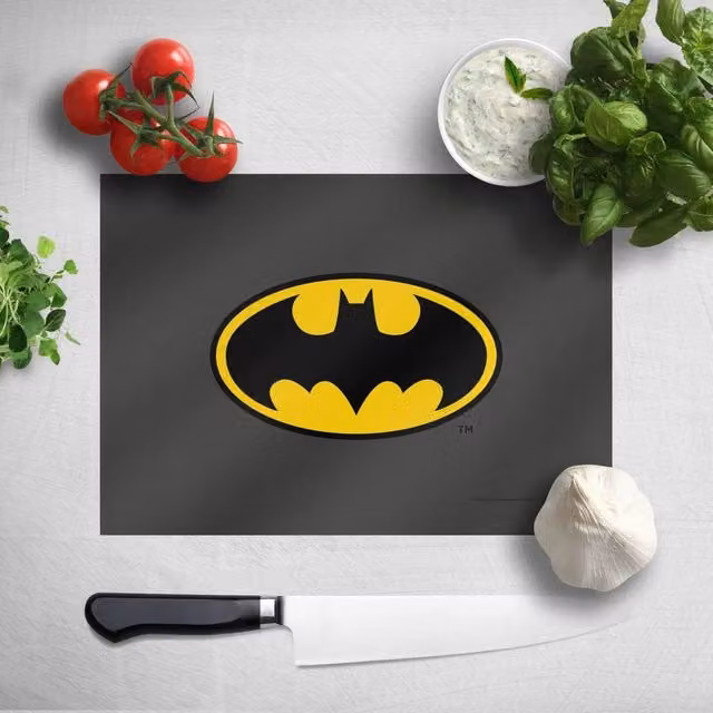 DC Comics Batman Multicolour Rectangular Chopping Board W: 40.0 cm, H: 30.0 cm, D: 1.0 cm – 1
