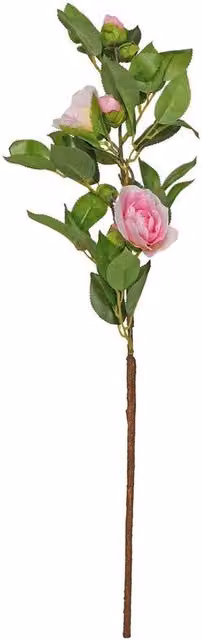 Kingsbury Gifts Pink Artificial Camellia Floral Spray, Height: 58 cm