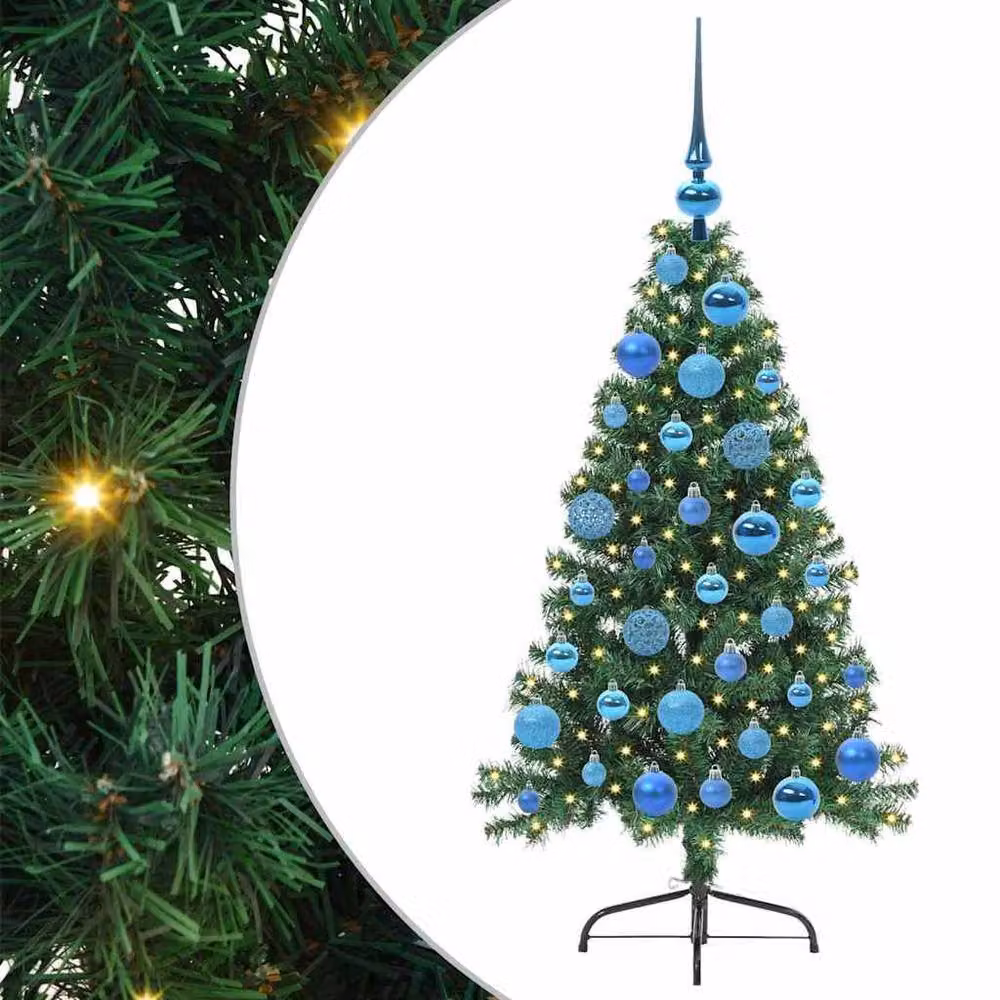 Berkfield Home Pre-lit Artificial Christmas Tree in Green, Height: 120 cm – 2